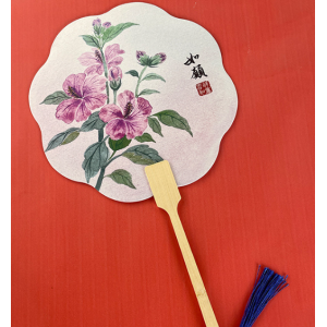 定制团扇环保书画纸卡纸团扇来图定制印刷旅游景点公司活动广告扇